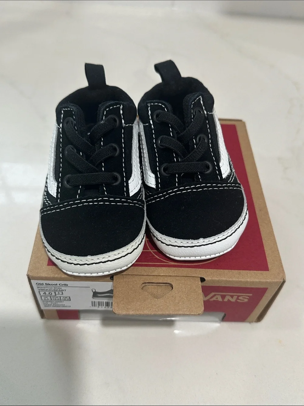 Vans Black & White Old Skool Crib Toddler Sneakers